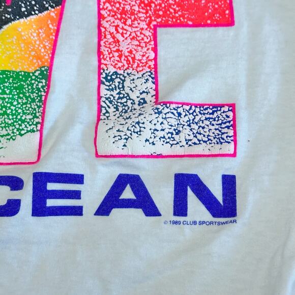 VTG 1989 Save the Ocean Club Sportswear TShirt XL Single Stitch 90s Conservation - Picture 5 of 10